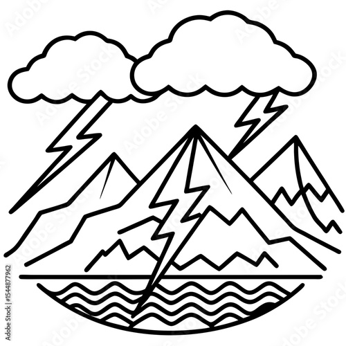 Thunder Peaks Vector Art
