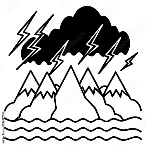 Thunder Peaks Vector Art