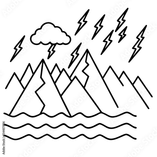 Thunder Peaks Vector Art