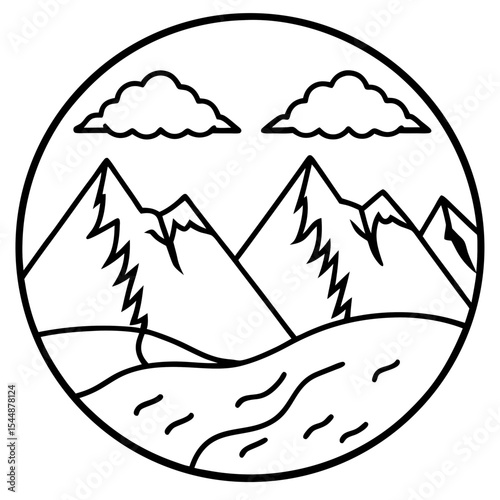 Thunder Peaks Vector Art