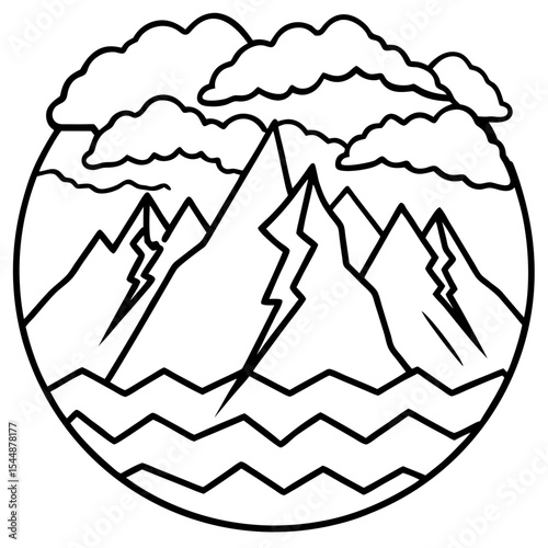 Thunder Peaks Vector Art