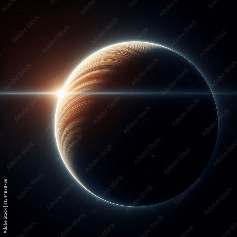Obraz premium Rim edge of a planet