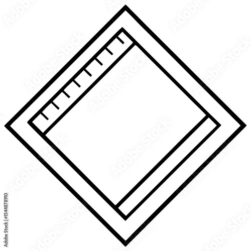 Geometric Ruler Line Art Illustration
