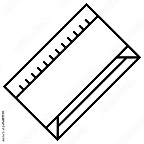 Geometric Ruler Line Art Illustration
