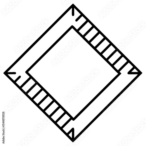 Geometric Ruler Line Art Illustration