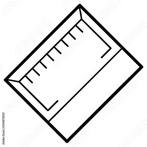 Geometric Ruler Line Art Illustration