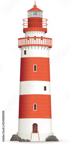 
Realistic lighthouse illustration