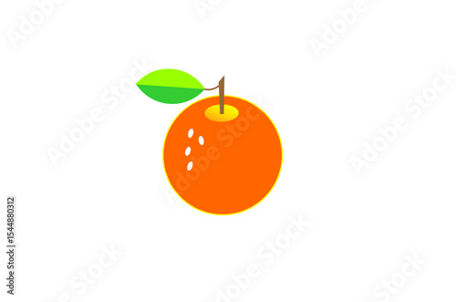 Orange fruit pattern. Vector illustration.
