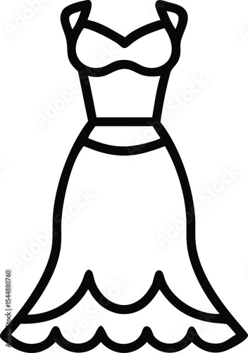 wedding dress icon sign vector