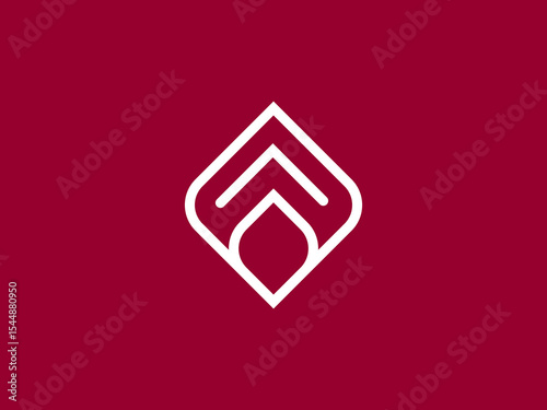 minimalist peacock feather logo design