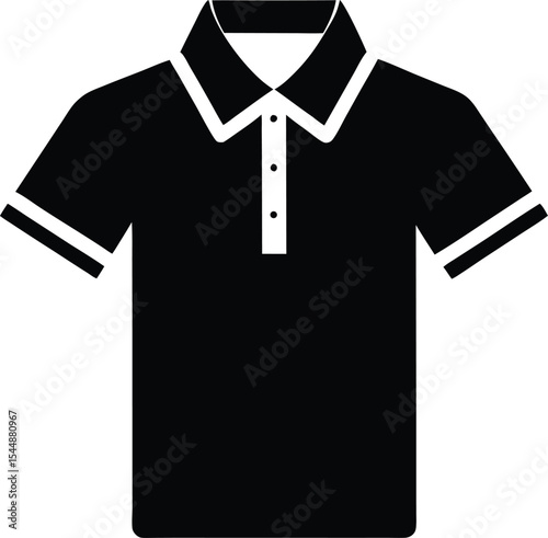 Polo Shirt Icon Square Button Set