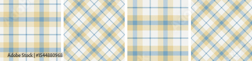 Plaid pattern set seamless tartan check plaid for skirt, tablecloth, blanket, duvet cover, or other modern fashion print.
