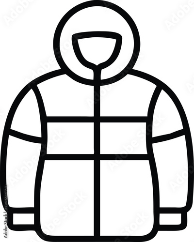 puffer jacket or coat icon