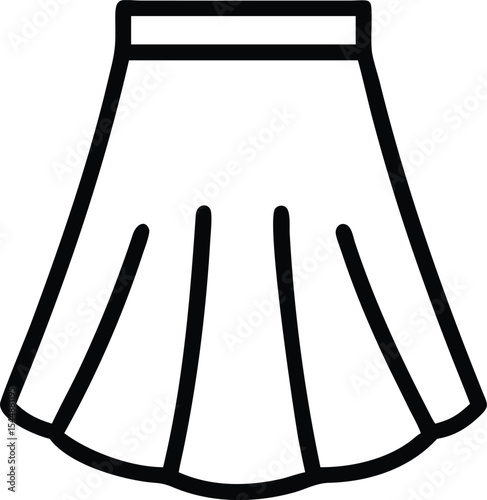 Pleat Skirt technical fashion illustration