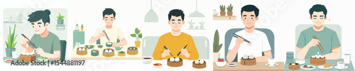 dimsum eating character vector