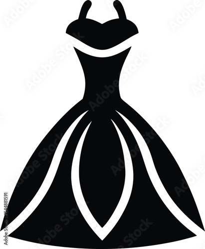 wedding dress icon sign vector