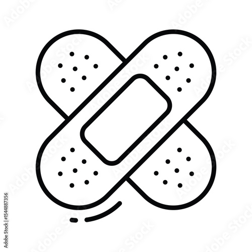 A captivating outline icon featuring bandage, easy to edit