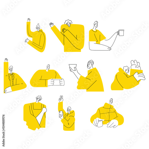 Business People and Community Cartoon Flat Man Person Illustration