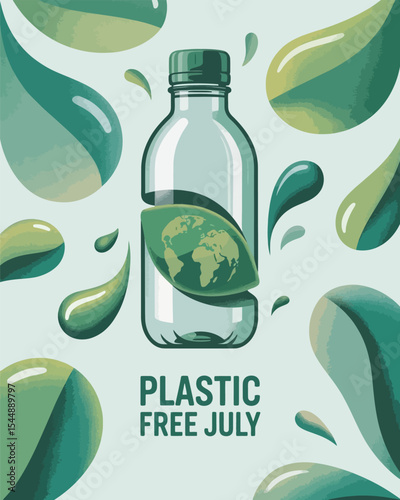 Plastic Free July Glass Bottle Awareness Eco Initiative