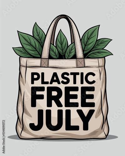 Plastic Free July Eco Bag Campaign Sustainability Awareness