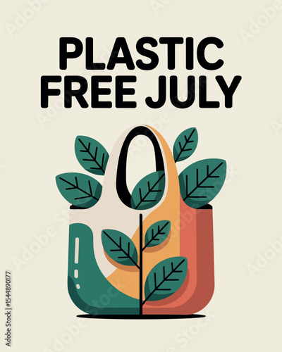 Plastic Free July Eco Bag Campaign Sustainability Awareness