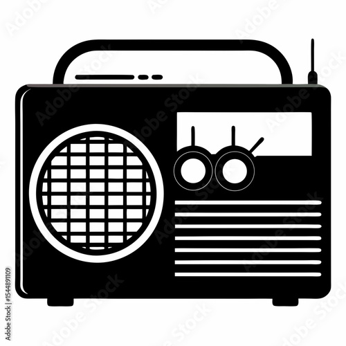 retro radio vector illustration