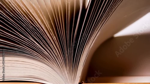 Open book pages, radiating fan-like