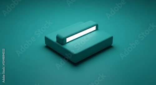 3d Minimalist Light Structure on Blue Background
