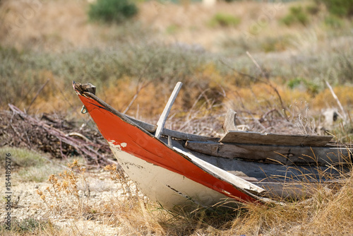 Old boat on the ground