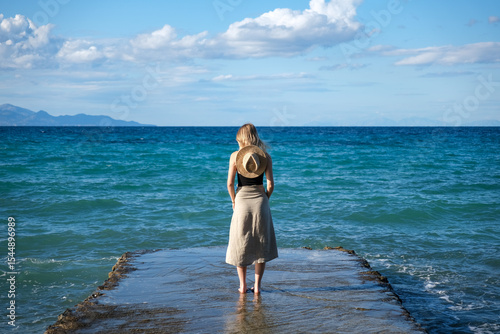 Young woman and the ocean