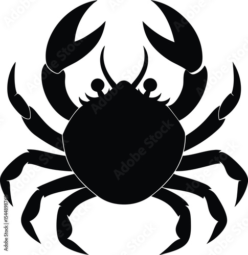 cute crab vector silhouette art and illustration