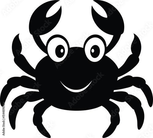 cute crab vector silhouette art and illustration