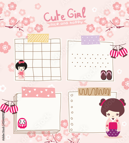 cute girl nice and happy memo.eps