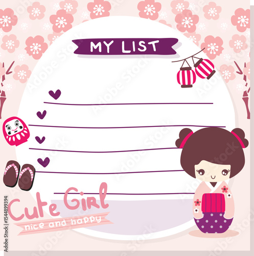 cute doll nice and happy small memo.eps