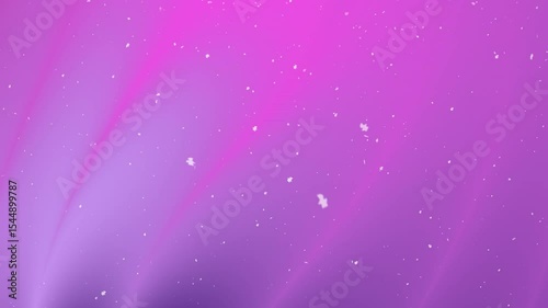 Purple aurora borealis with white snow.