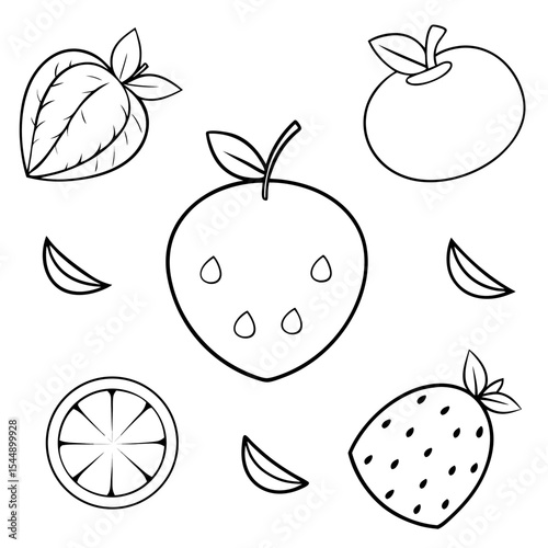fruit icon set 
