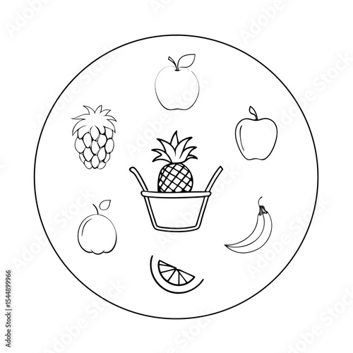 fruit icon set 