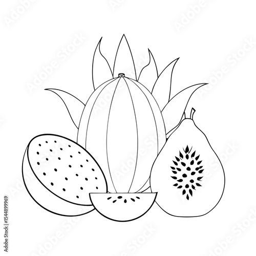 fruit icon set 