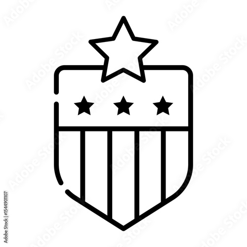  Made in uk a 12 word sentence describing shows a patriotic shield vector icon line art style.