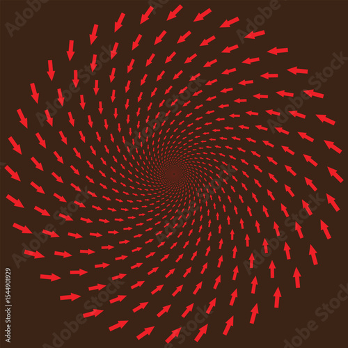 Hypnotic Spiral Optical Illusion Pattern – Vortex Design with Geometric Diamond Shapes on Black Background for Abstract Art, Visual Effects, Psychedelic Themes, and Digital Design Concepts