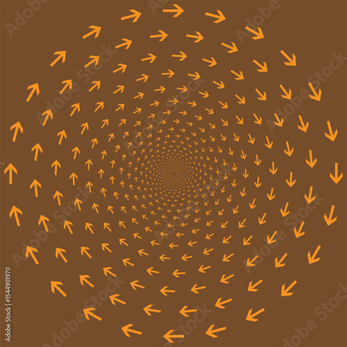 Hypnotic Spiral Optical Illusion Pattern – Vortex Design with Geometric Diamond Shapes on Black Background for Abstract Art, Visual Effects, Psychedelic Themes, and Digital Design Concepts