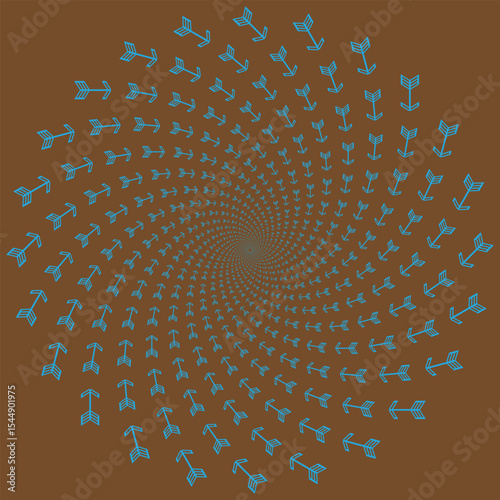 Hypnotic Spiral Optical Illusion Pattern – Vortex Design with Geometric Diamond Shapes on Black Background for Abstract Art, Visual Effects, Psychedelic Themes, and Digital Design Concepts
