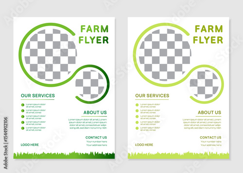 Farm, agricultural or garden flyer or agro business flyer template design	

