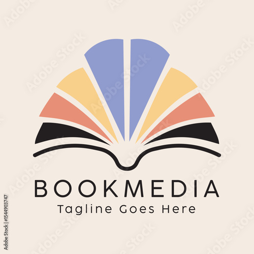 Book Media logo brand identity design