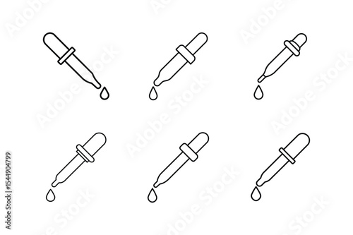 dropper icon line art vector illustration