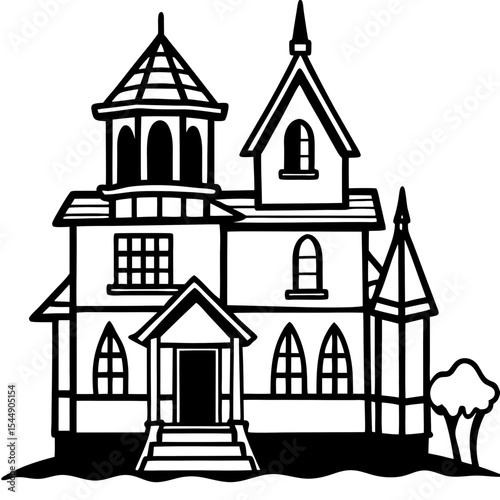Ghostly Manor Silhouette