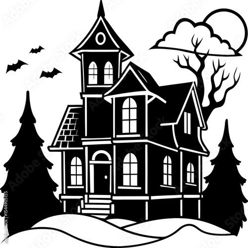Ghostly Manor Silhouette