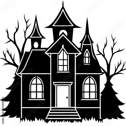 Ghostly Manor Silhouette
