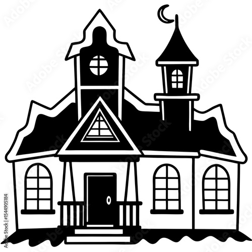 Ghostly Manor Silhouette