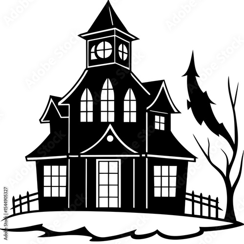 Ghostly Manor Silhouette